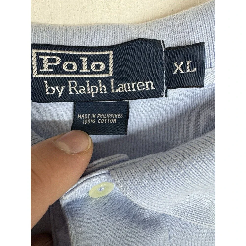 Polo by Ralph Lauren Polo Golf Shirt Men’s XL Light Blue w/ Yellow Little Pony